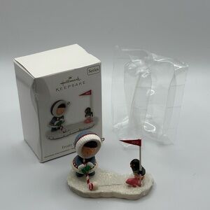 Frosty Plays Golf with Snowball Hallmark FROSTY FRIENDS Ornament 2012 Series #33